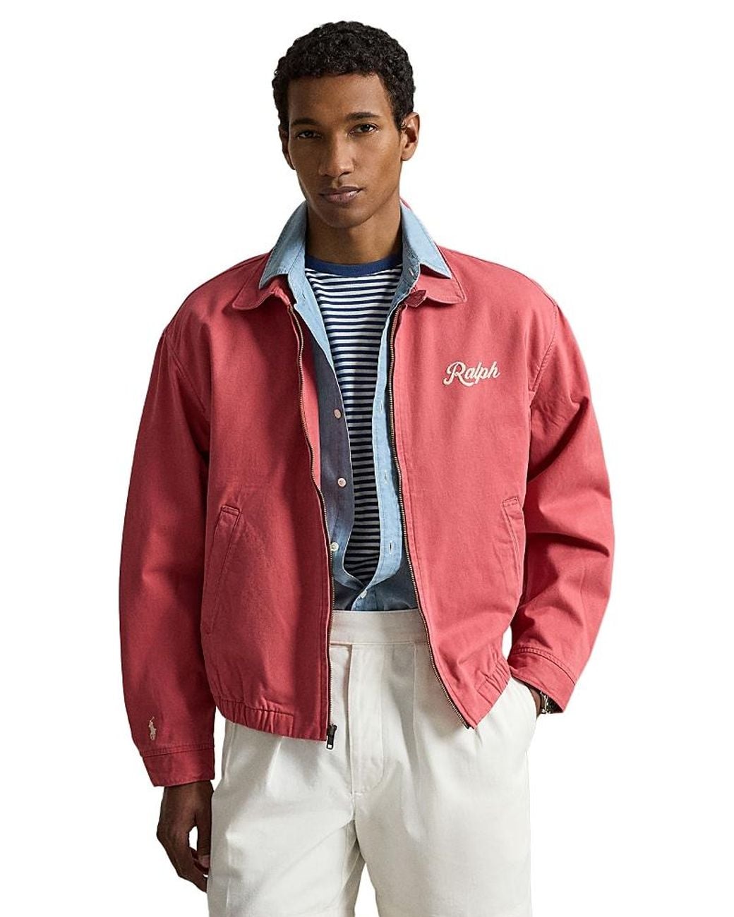 Red Ralph Polo Ralph Lauren The Ralph Logo Big Jacket in Red for Men | Lyst