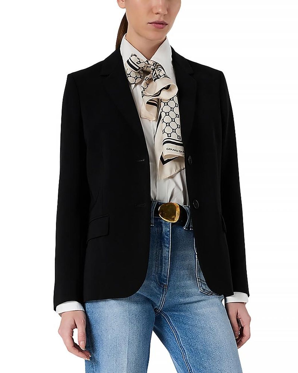 Gerard Darel Taisy Buttoned Jacket in Black | Lyst