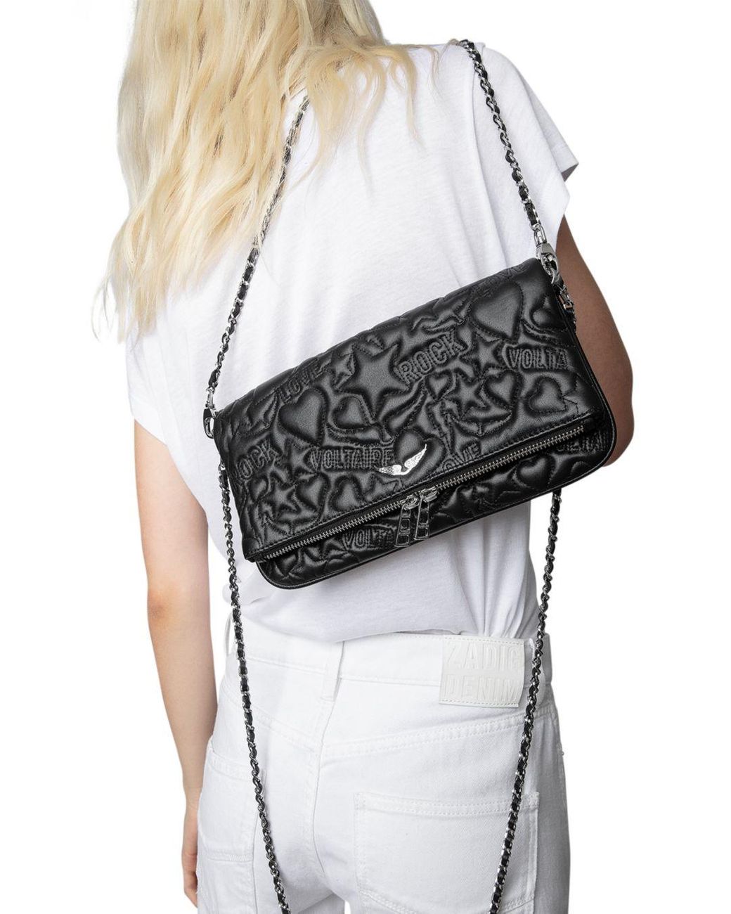 Zadig & Voltaire Rock Quilted Charms Bag in Black | Lyst