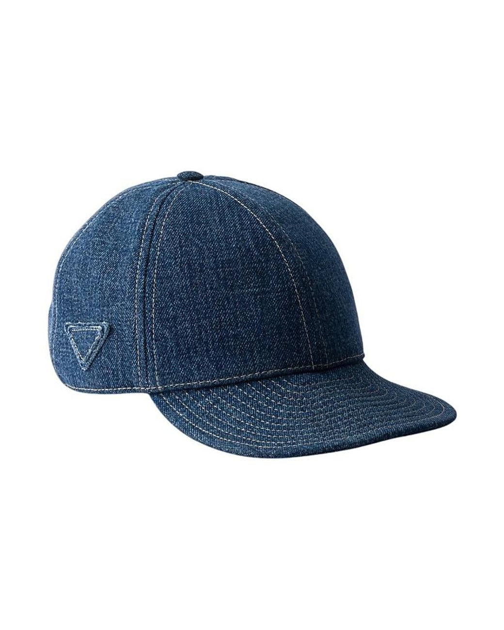 Prada Blue Denim Baseball Cap for men