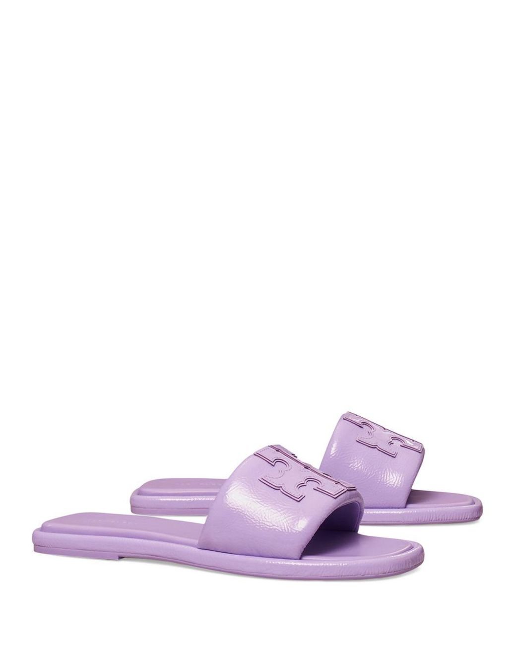 Tory Burch Double T Sport Slide Sandals in Purple Lyst