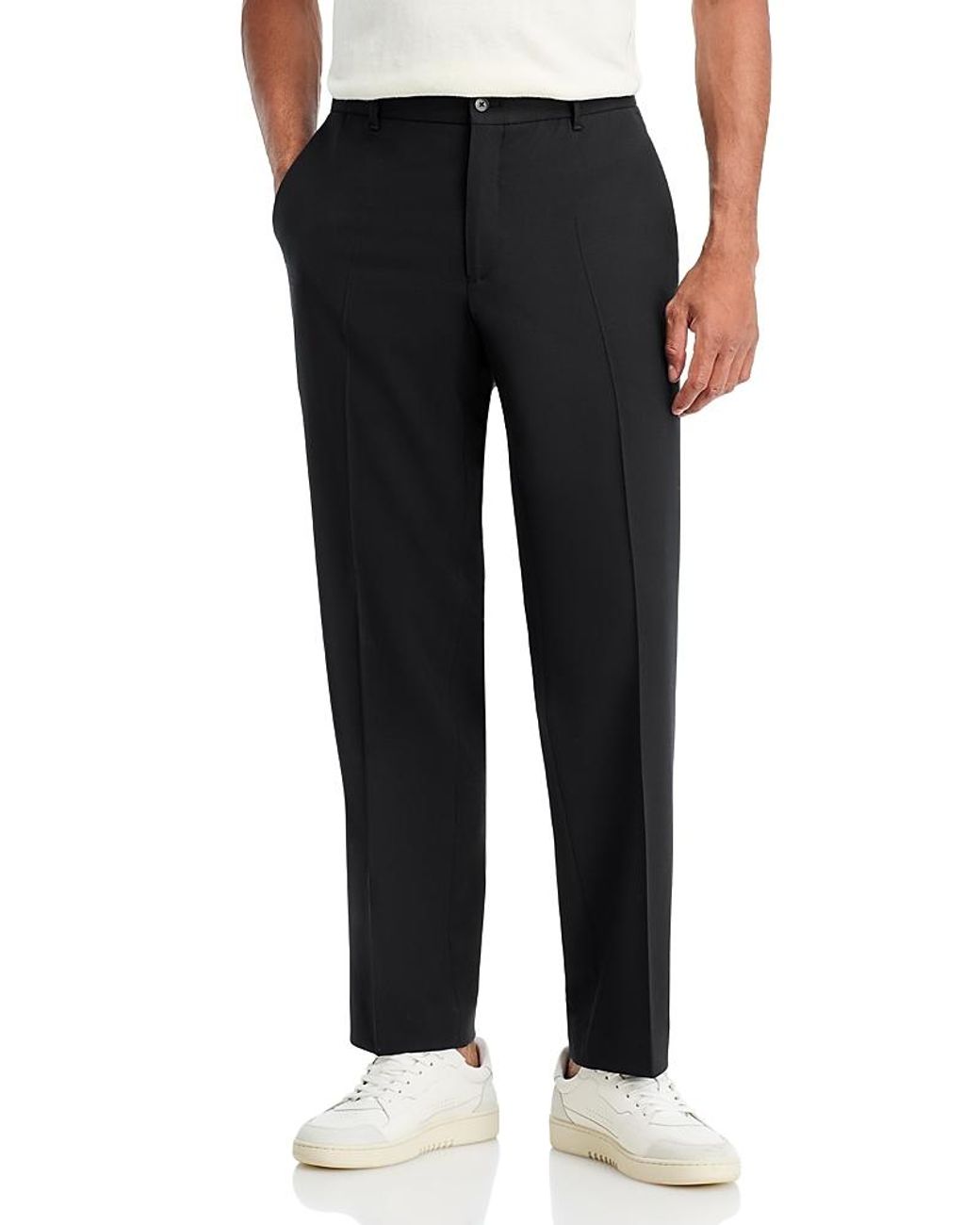 Vince Black Bengaline Drawstring Trousers for men