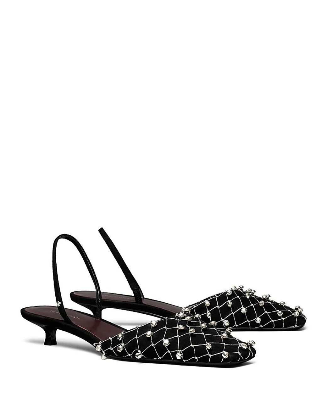 Tory Burch Black Bell Slingback Flats