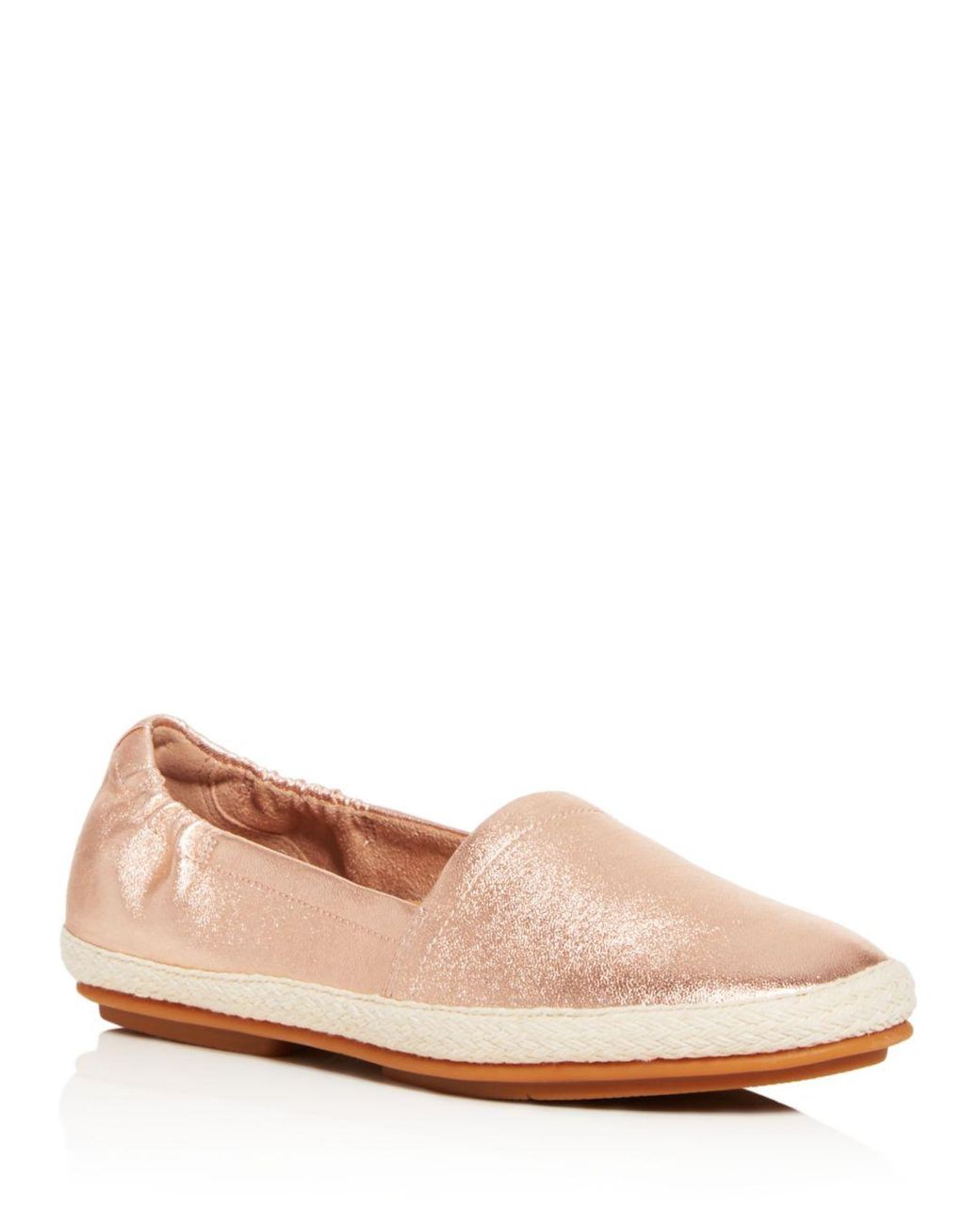 gold espadrille flats