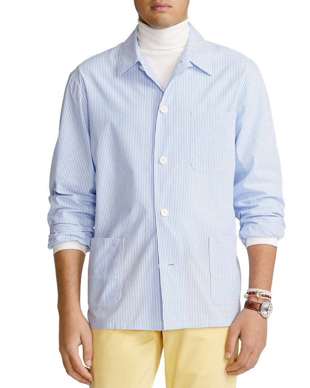 Polo Ralph Lauren Cotton Classic Fit Seersucker Workshirt in Blue for ...