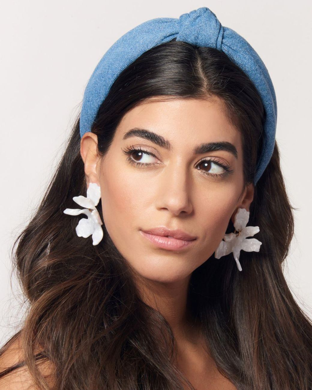 lele sadoughi denim headband