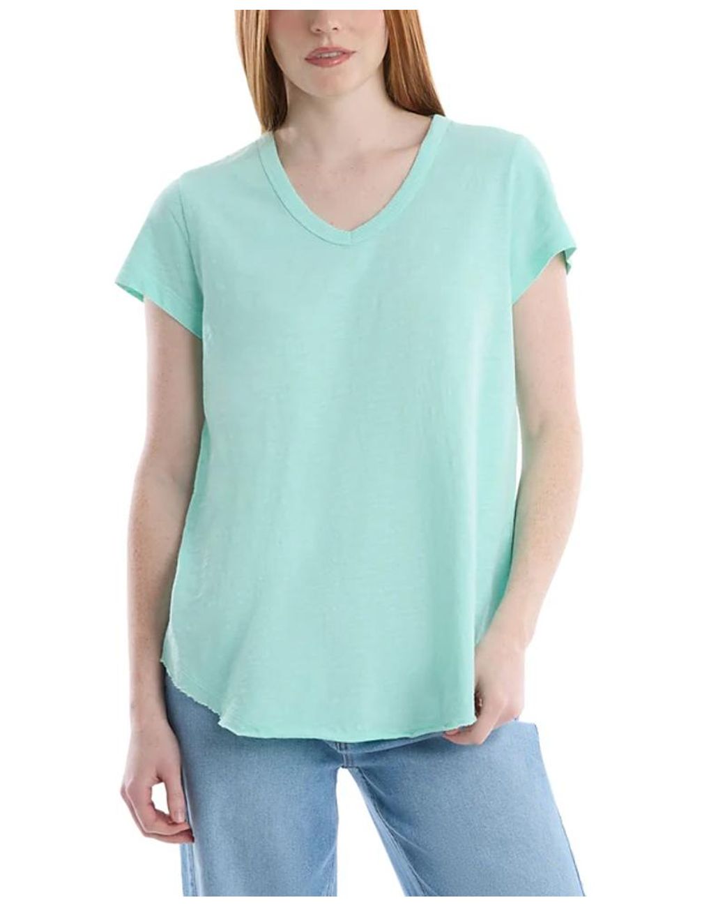 Wilt Green Shrunken V-Neck Tee