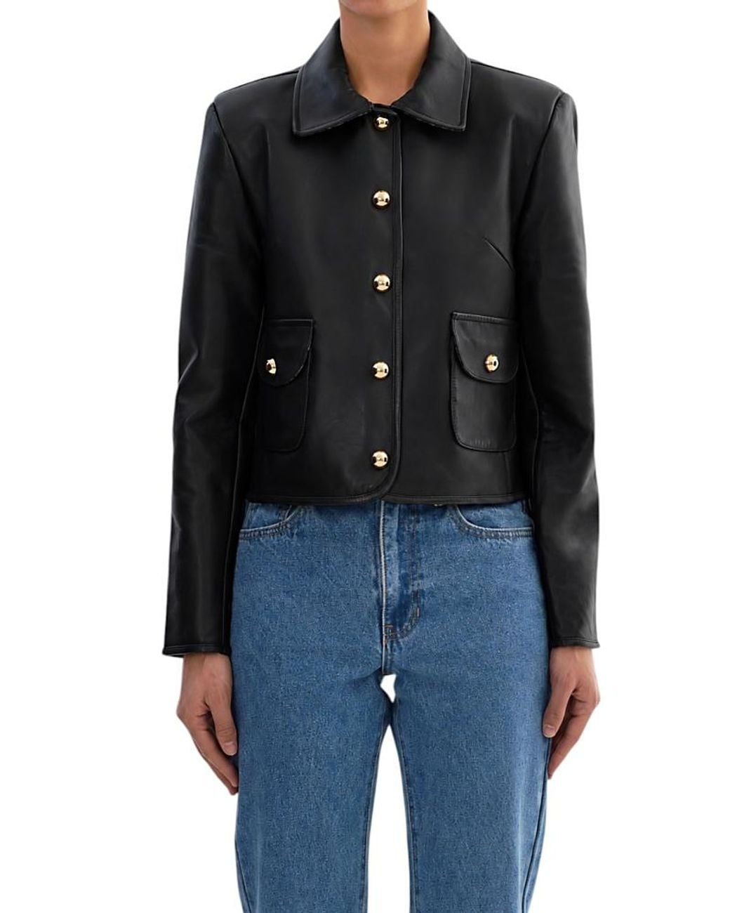 Lamarque Black Francesca Leather Jacket