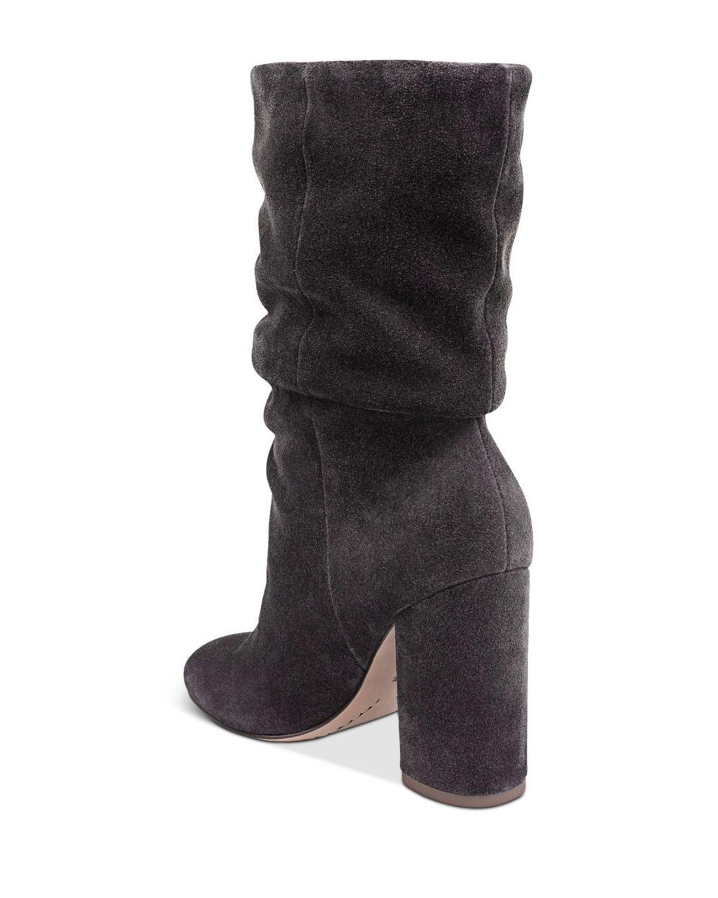 womens black suede slouch boots