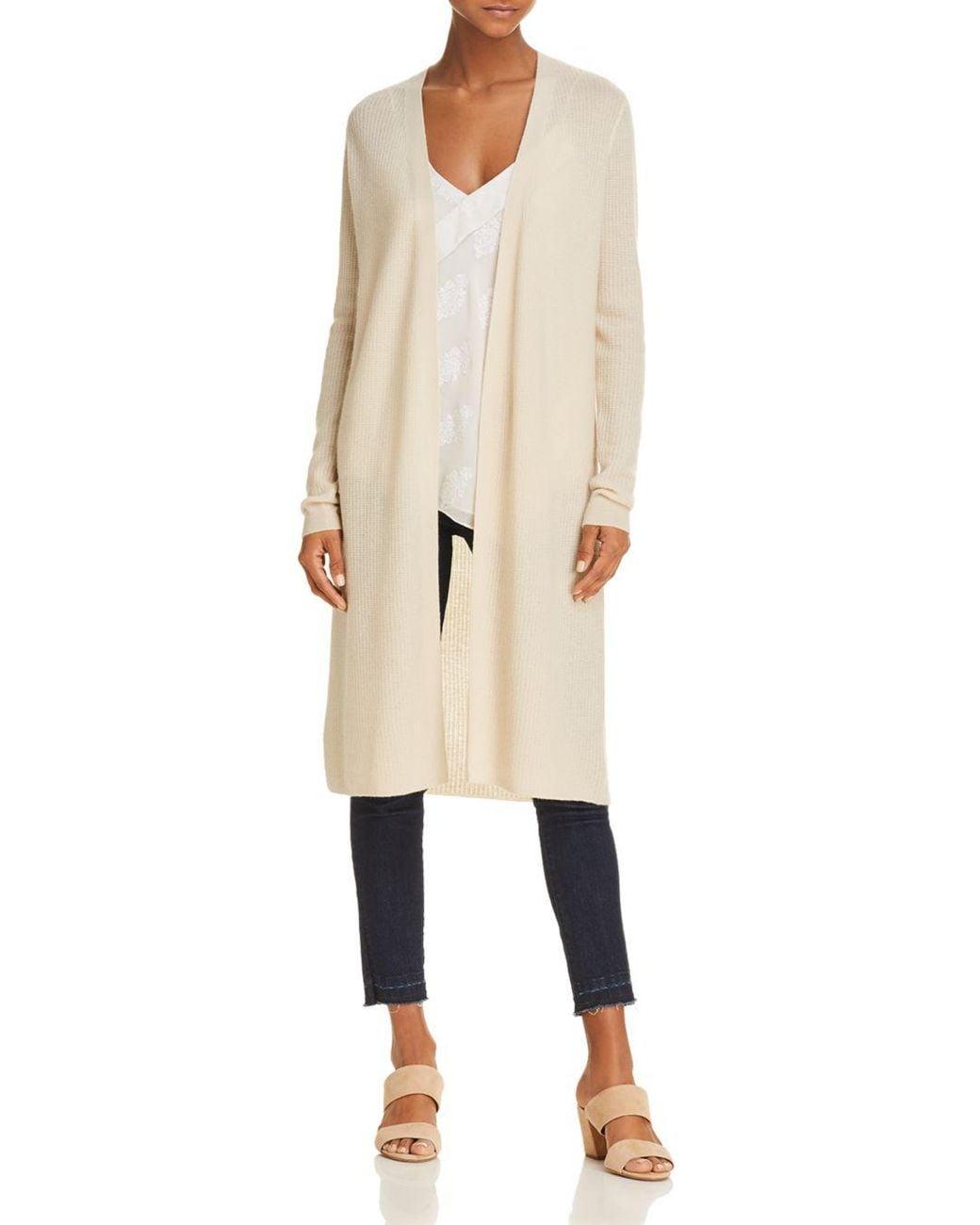 Theory Torina Cashmere Duster Cardigan in Natural Lyst
