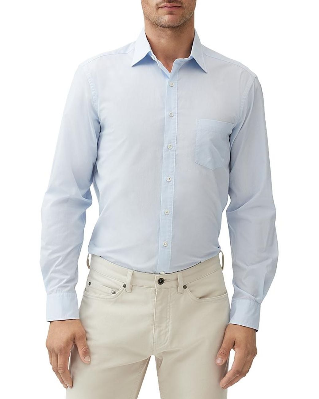 Rodd & Gunn Blue Lowcliffe Button Front Shirt for men