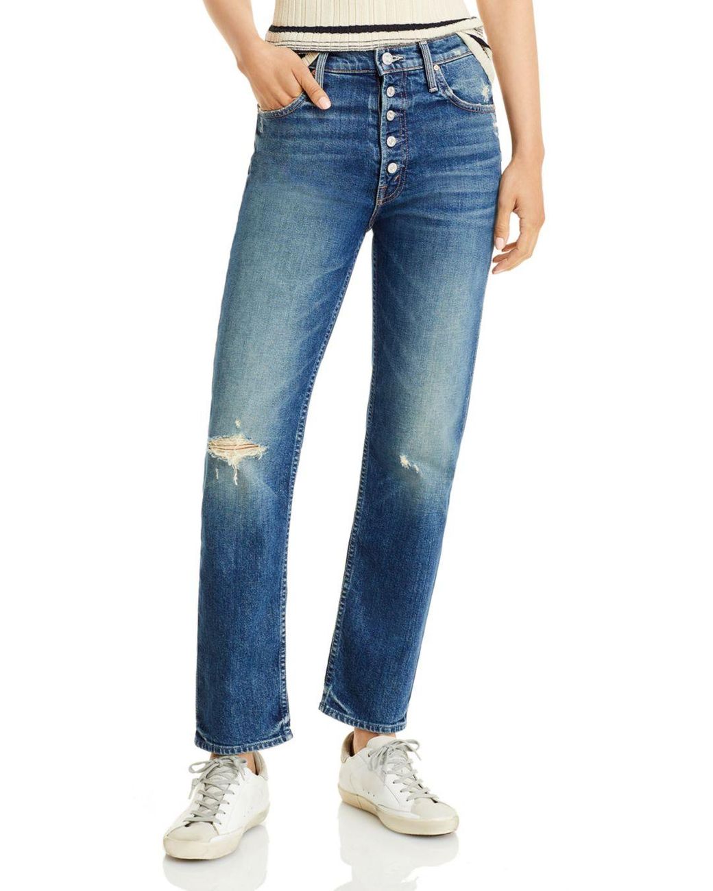 Mother Denim The Pixie Tomcat Ankle Jeans In Born To Bite in Blue - Lyst