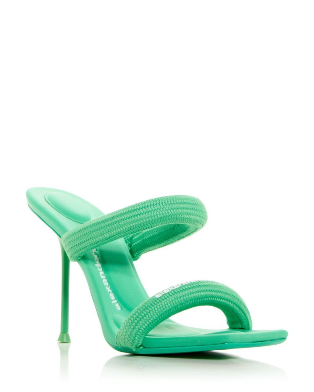 Alexander Wang Julie Tubular Webbing High Heel Sandals in Green | Lyst