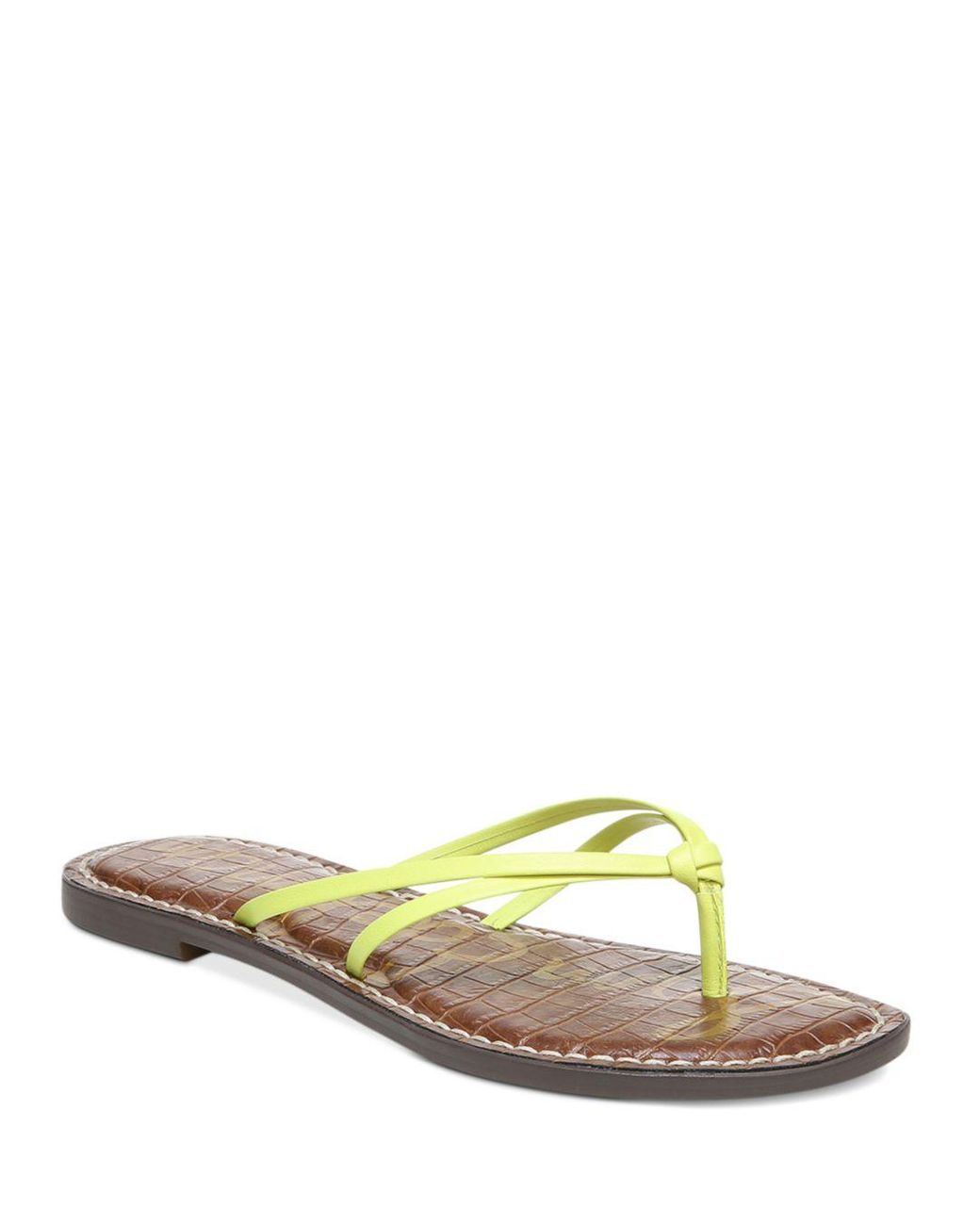 Sam Edelman Synthetic Gerianne Buckle Embossed Faux Leather Flip - Flops - Lyst