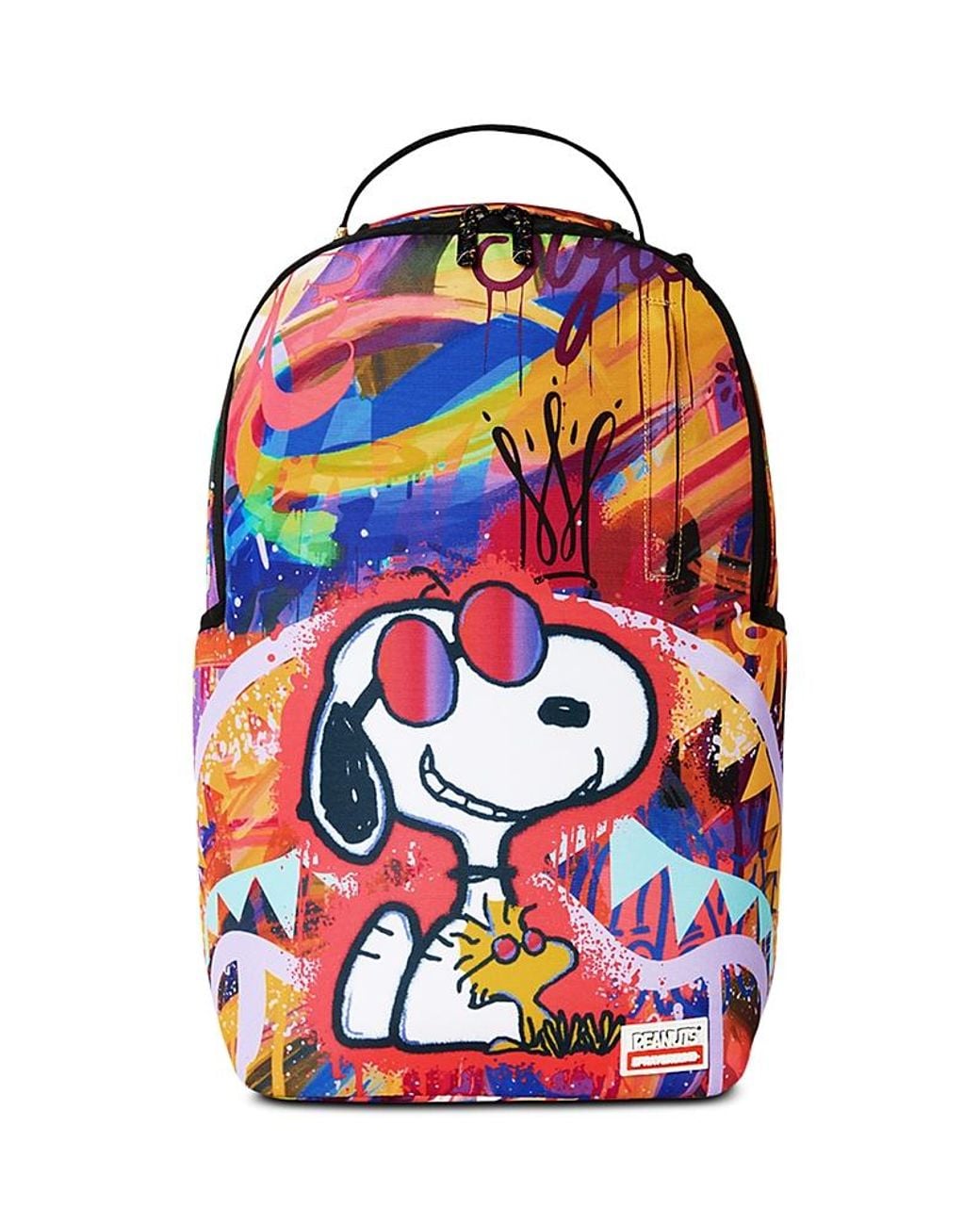 スヌーピー グラフィック バックパック Sprayground Peanuts Snoopy Street Art Backpack in Red | Lyst