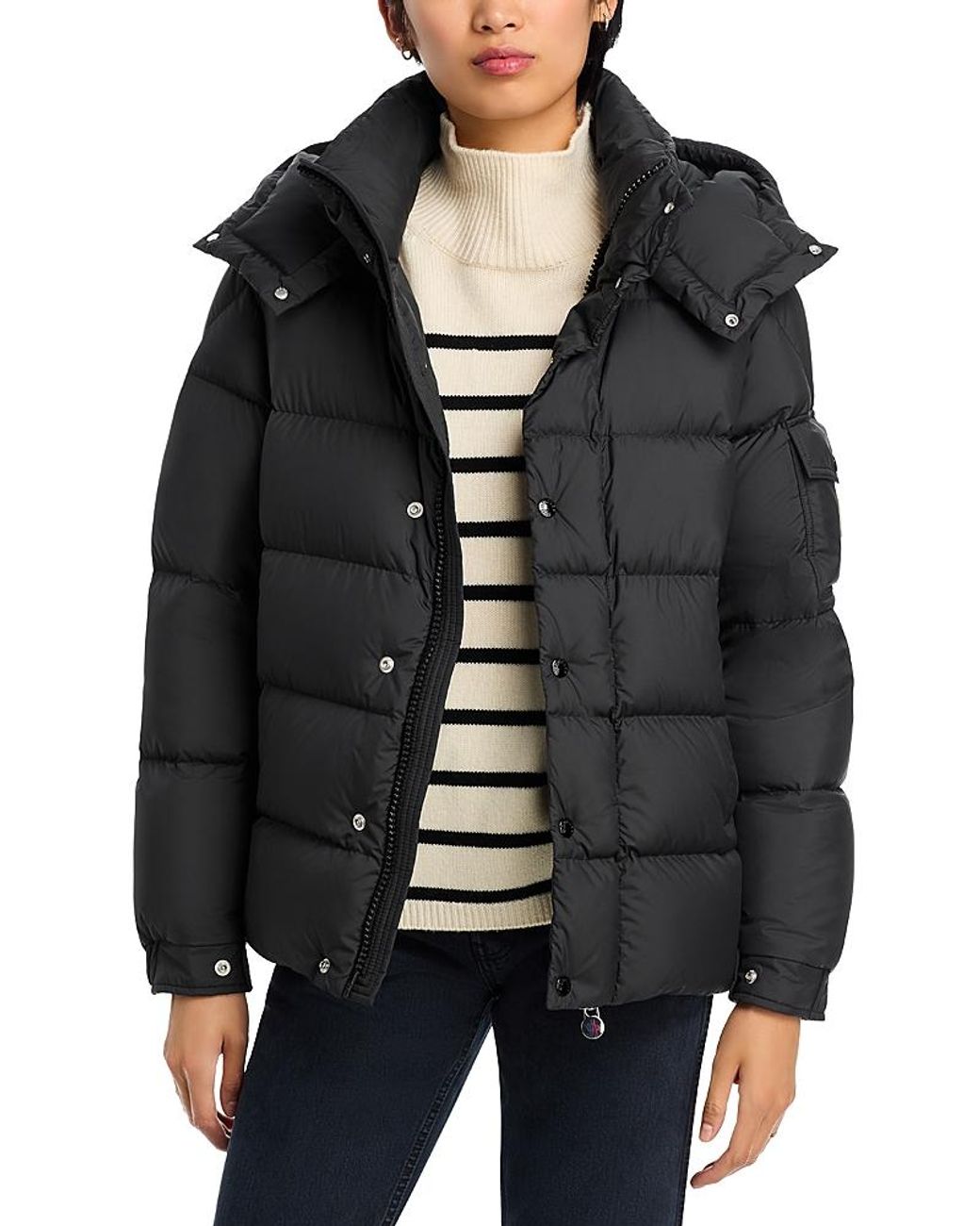Moncler Black Maya Puffer Coat