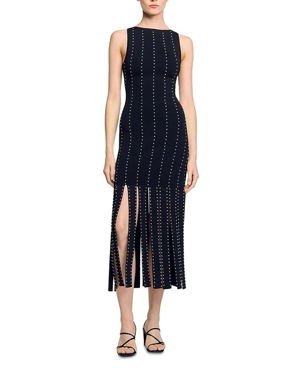 sandro fringed knit dress Sandro Fringed Mini Dress