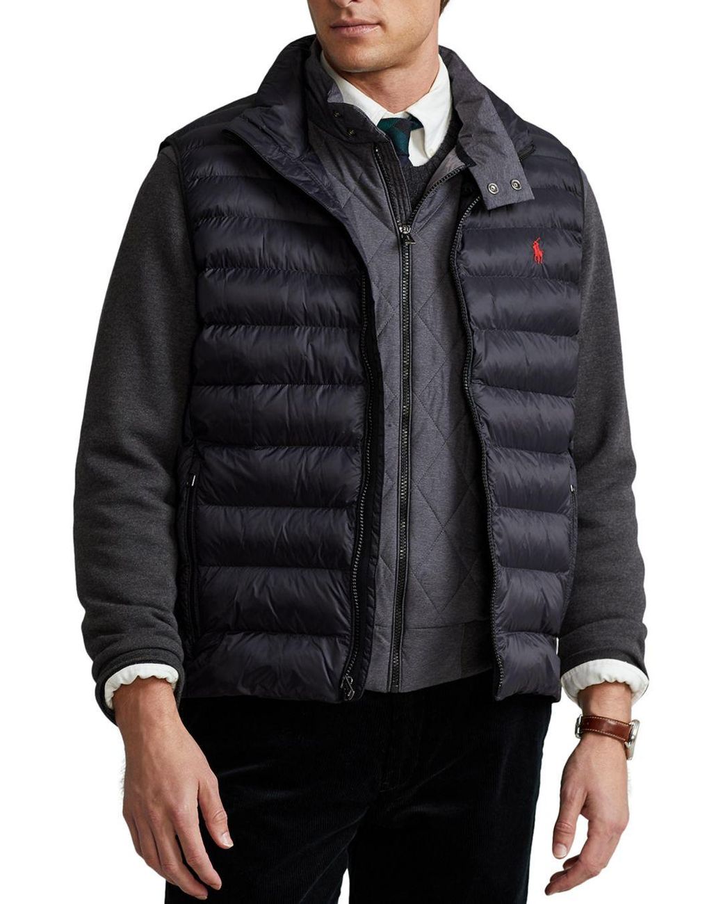 Polo Ralph Lauren Synthetic Nylon Packable Quilted Vest in Black for ...