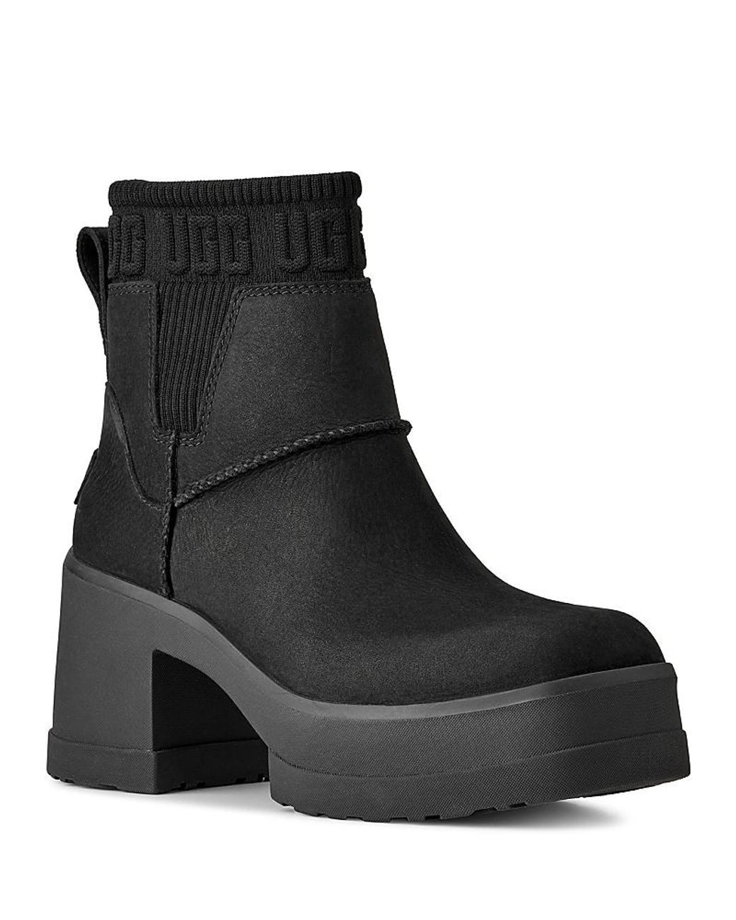 Ugg Black Moxy Chelsea Leather Boots