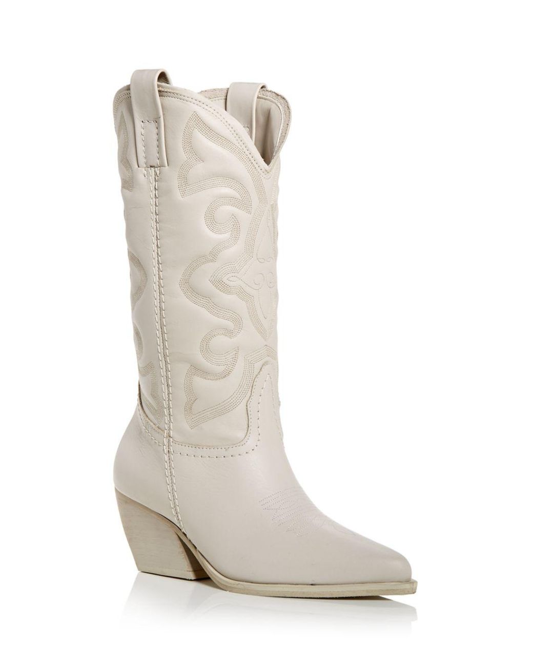Steve Madden West Stitched Western Boots in White Lyst