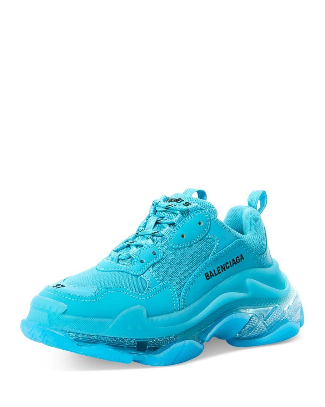 Balenciaga Triple S Clear Sole Chunky Sneakers in Blue | Lyst