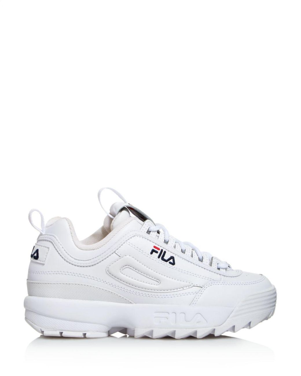 fila women's disruptor ii premium lace up leather dad sneakers