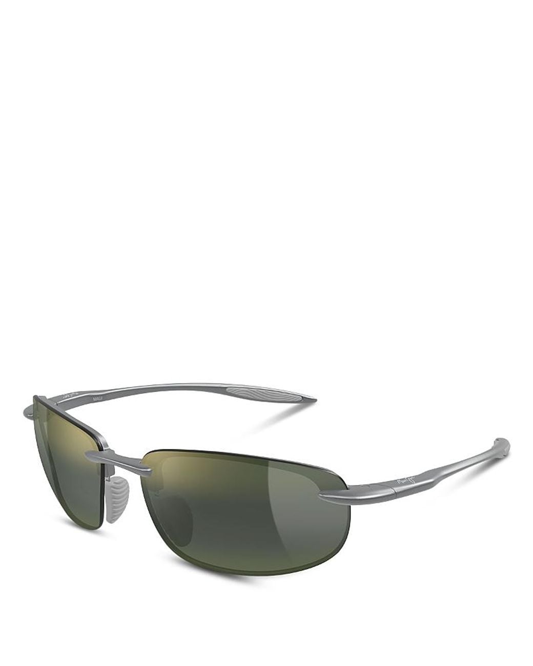 Maui Jim Gray Rectangular Sunglasses, 63Mm
