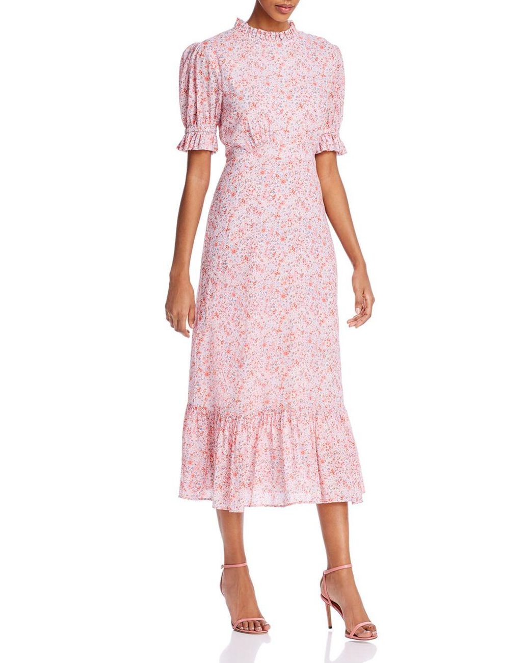Ghost Solene Cotton Maxi Dress in Pink 