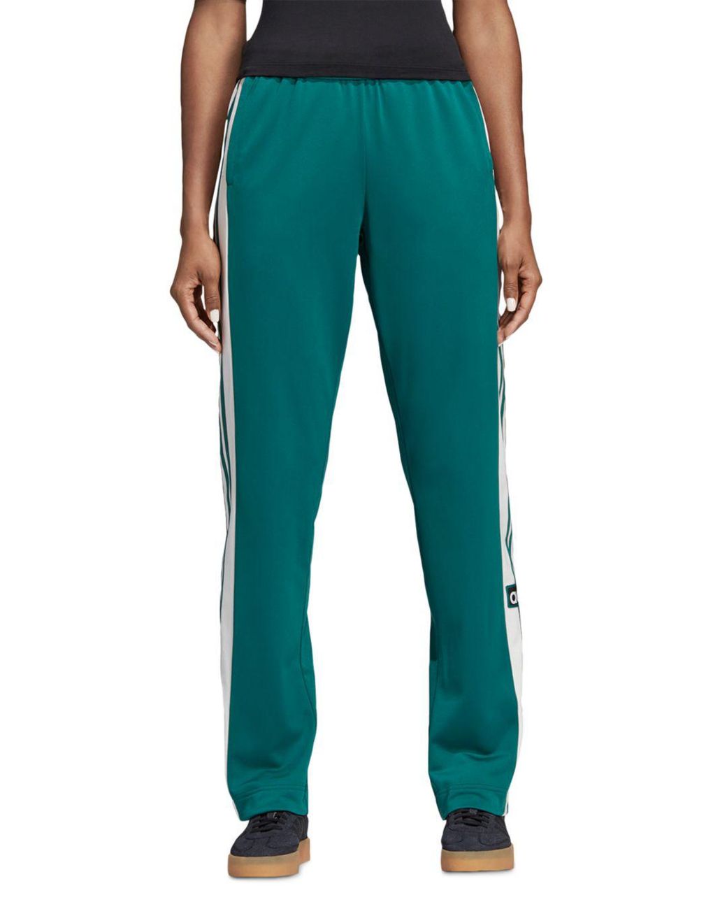 adidas Originals Women's Green Adibreak Side-snap Track Pants