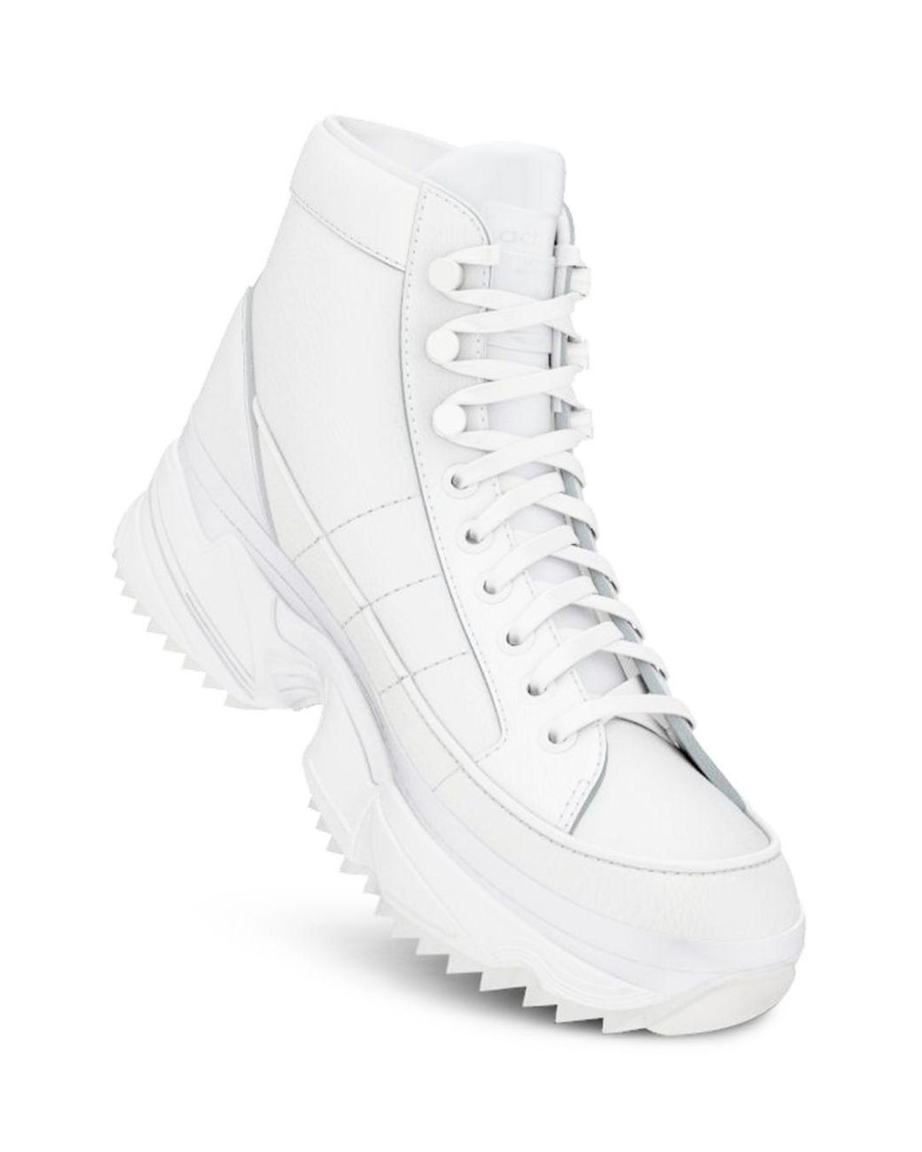high platform sneakers white