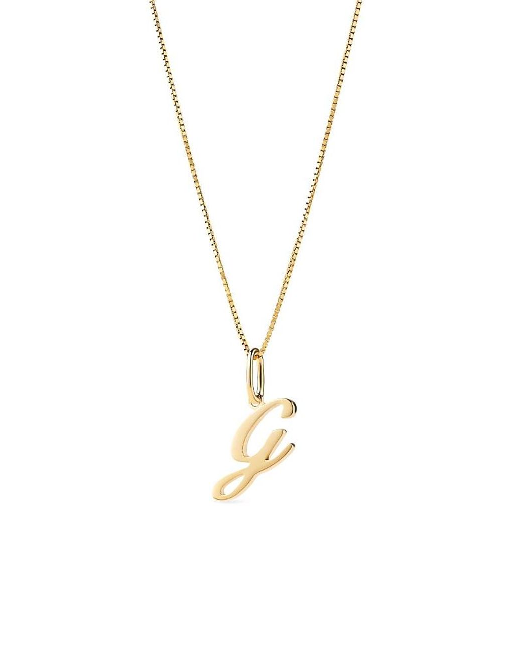 Ana Luisa Metallic Solid Script Letter Necklace
