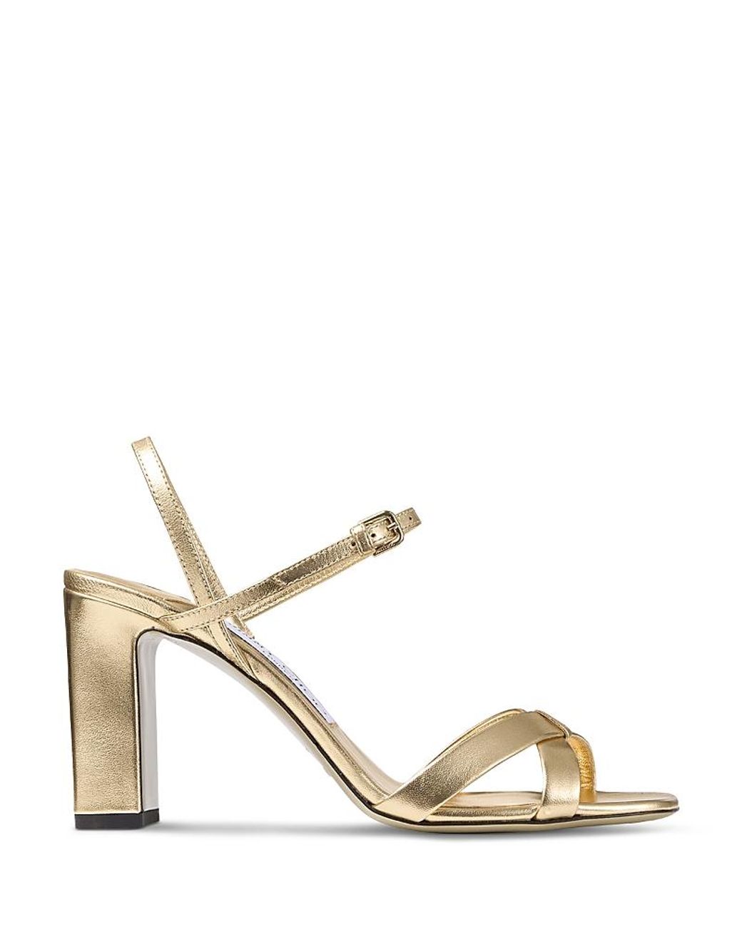 Jimmy Choo Metallic Elsy 85 Block Heel Sandals