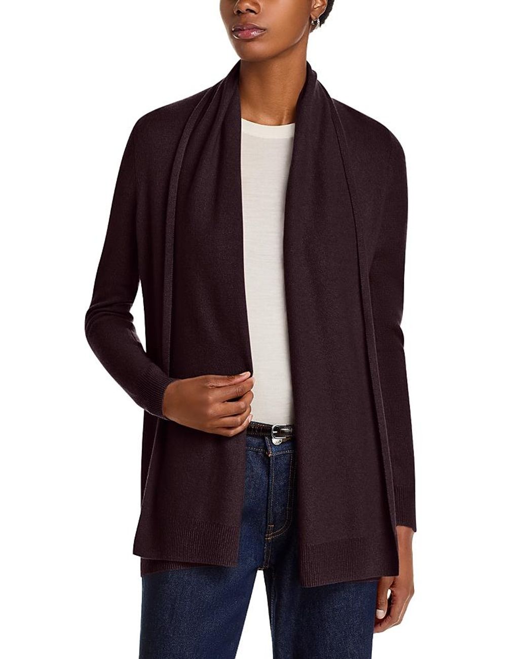 C by Bloomingdale's Cashmere Open-Front Cardigan in Purple Lyst UK