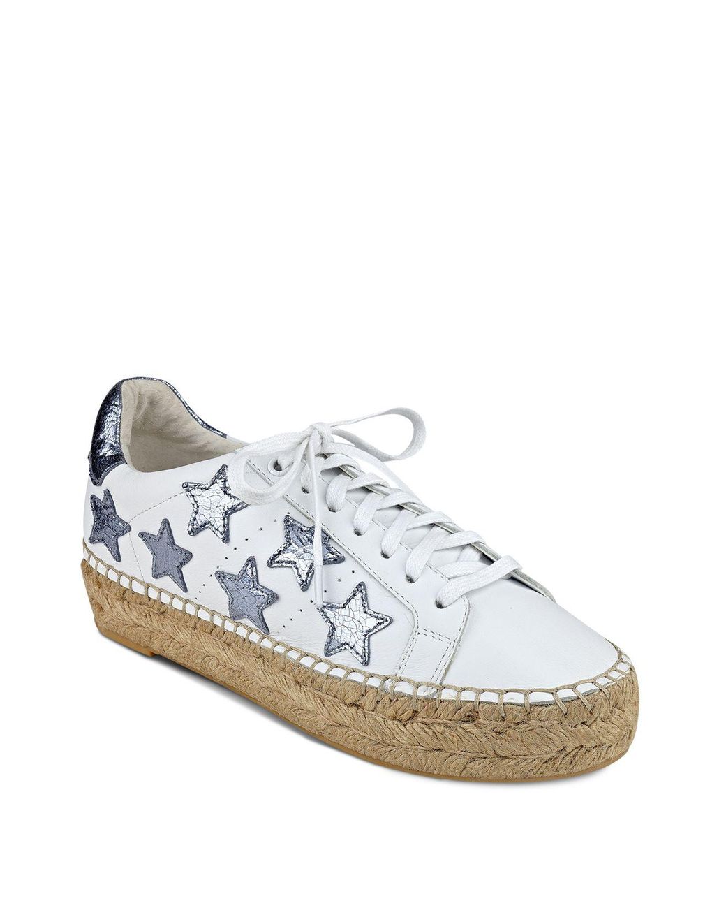 Marc Fisher Marcia Star Espadrille Lace Up Sneakers in White | Lyst