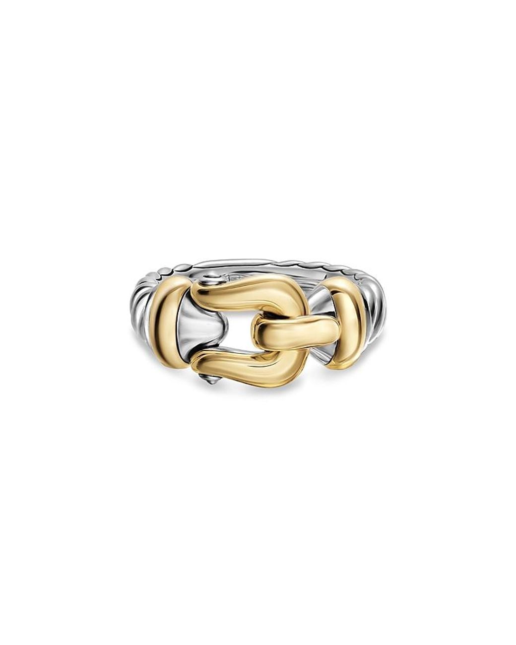 David Yurman White Buckle Ring