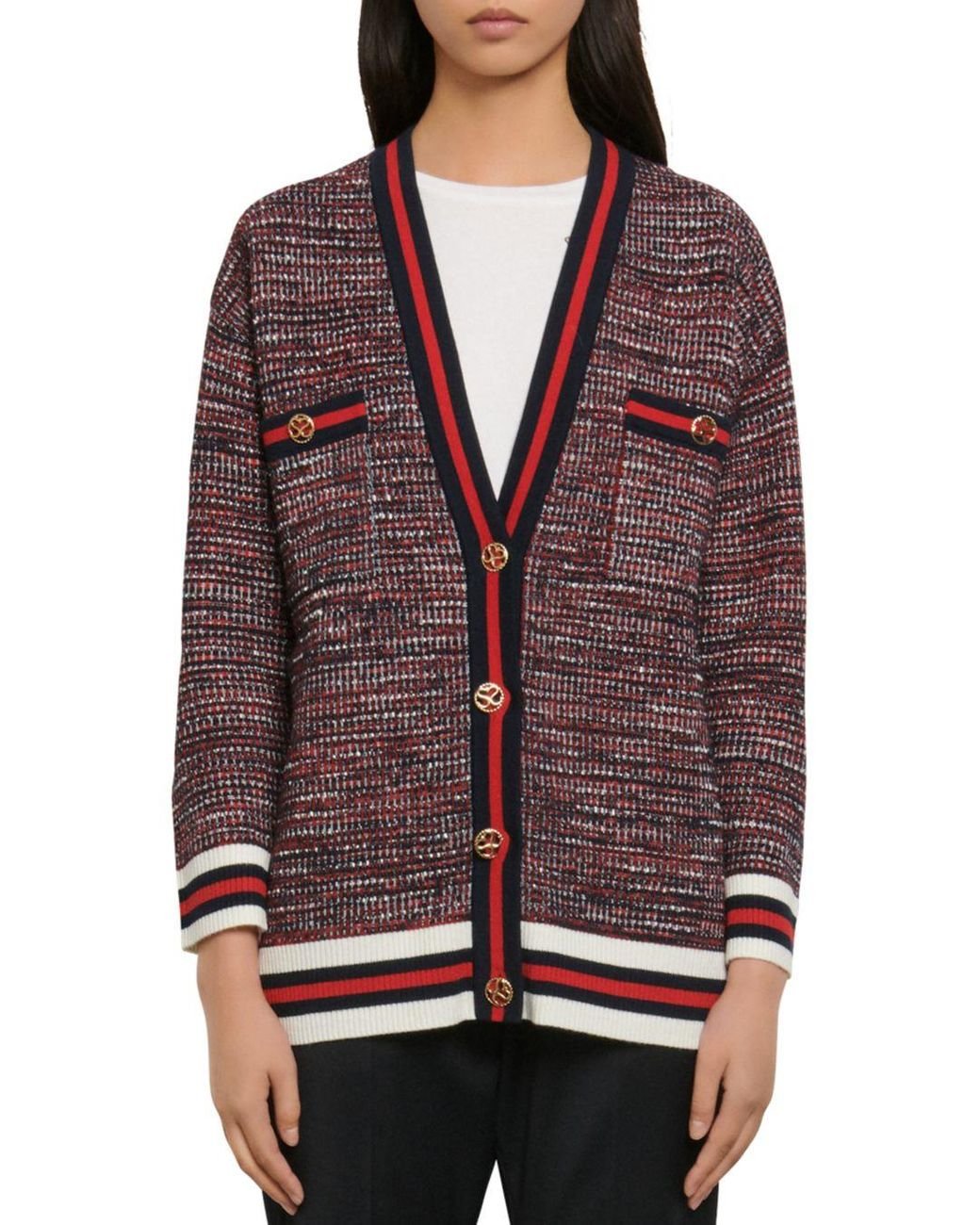 sandro reversible oversized cardigan