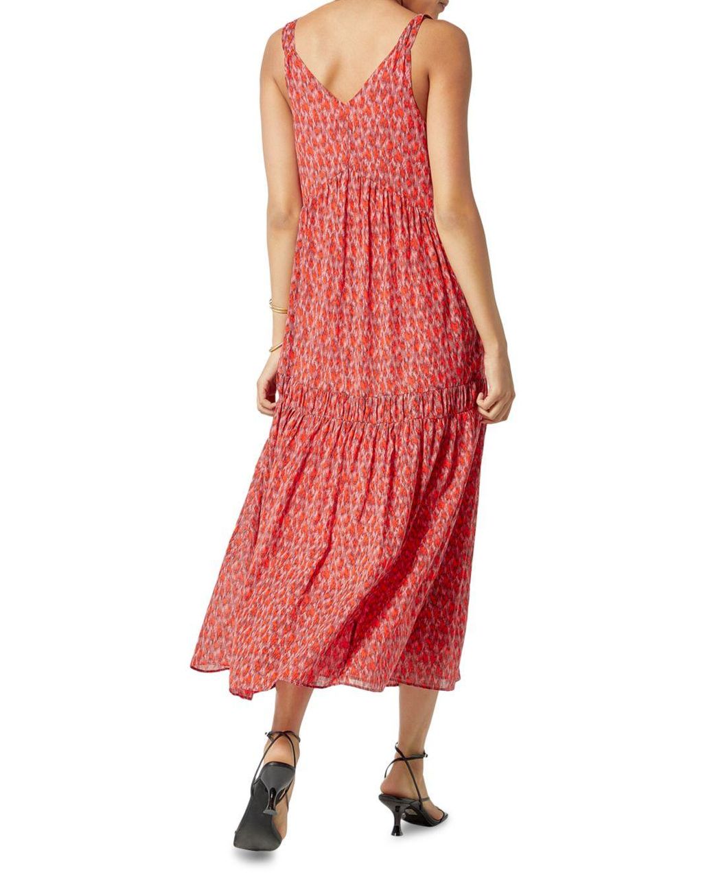 Joie Bondi Animal Print Silk Midi Dress 