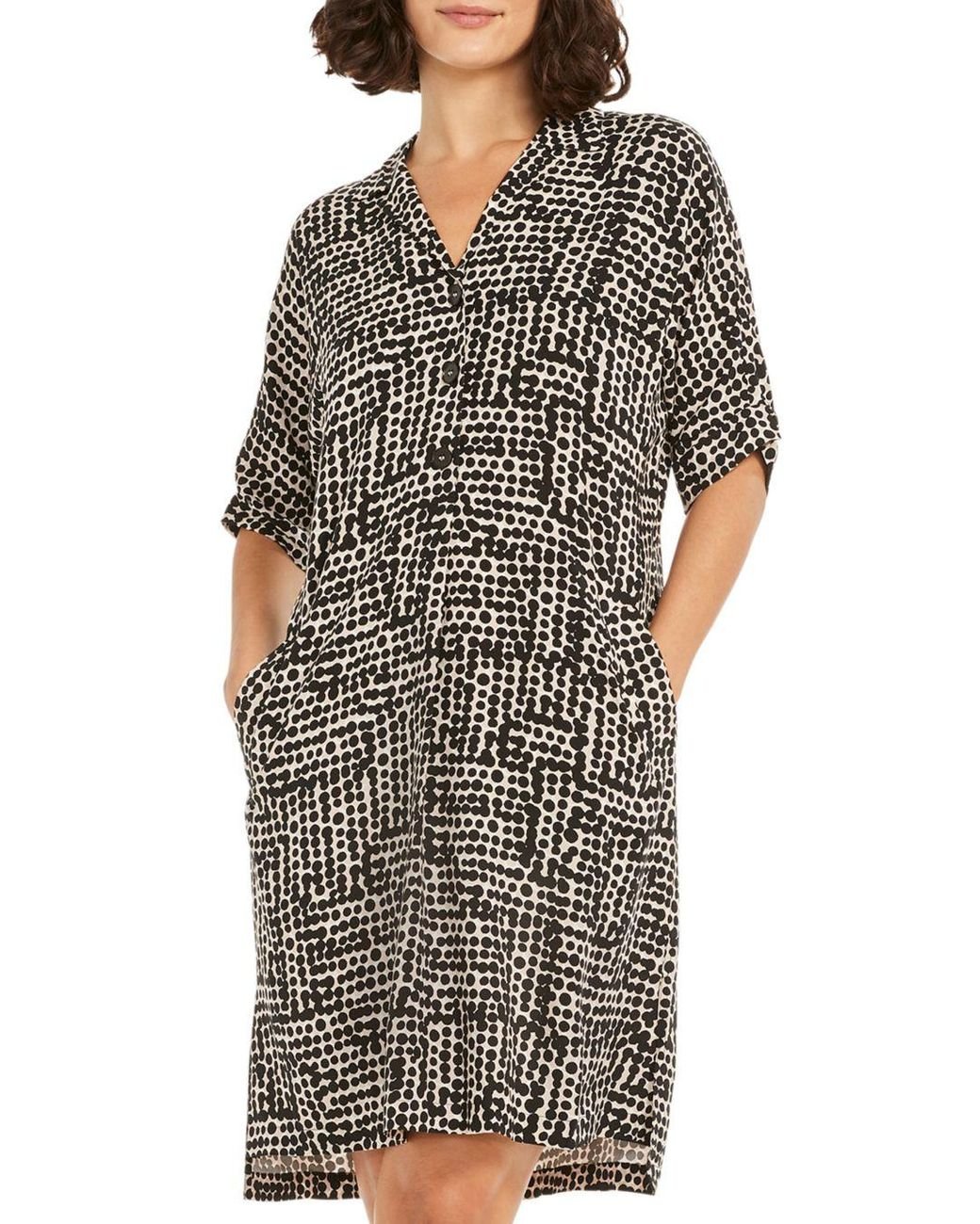 NIC+ZOE Nic+zoe Petites Daydream Dot Dress in Gray Lyst