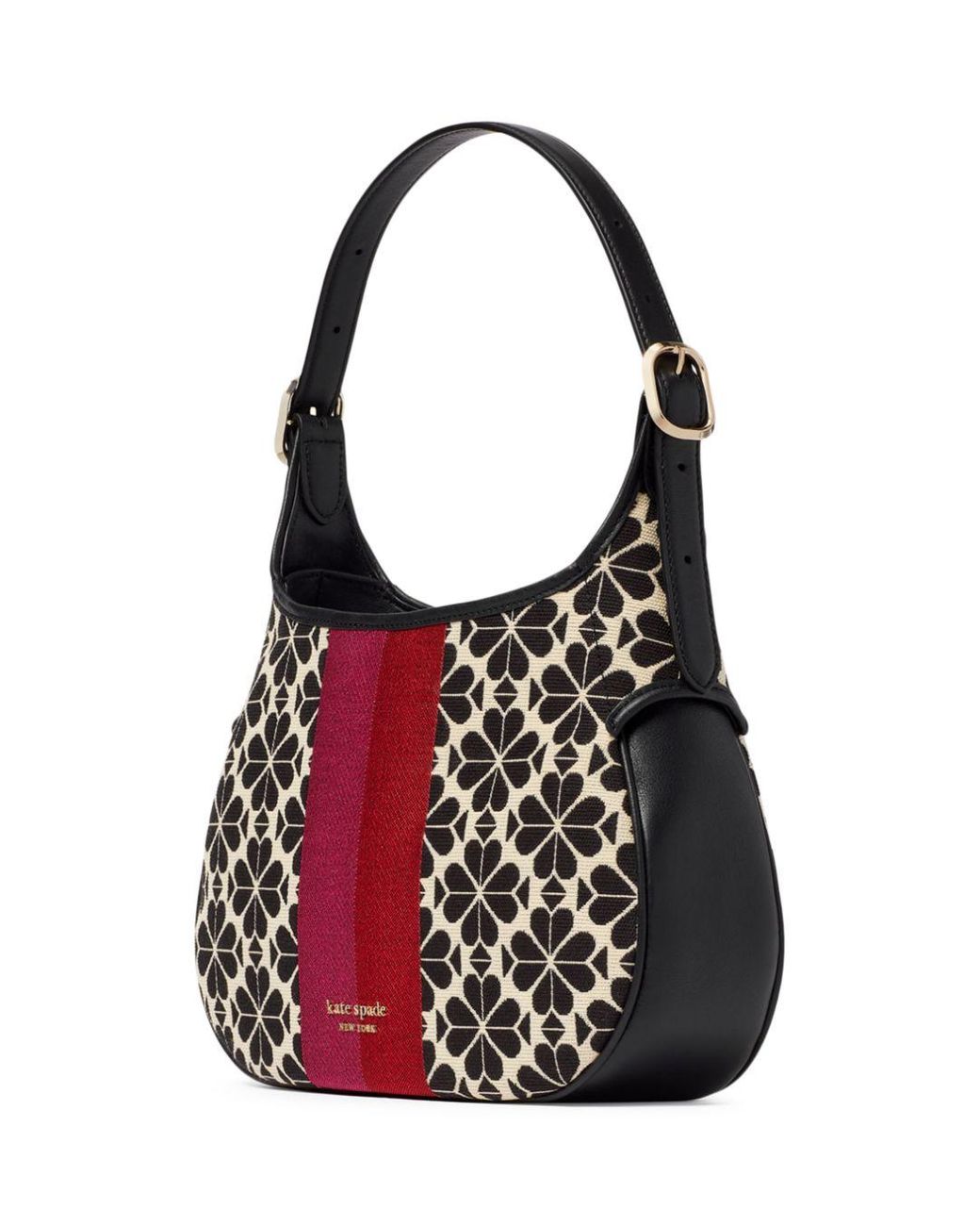 Kate Spade Penny Small Spade Flower Jacquard Hobo Bag in Red | Lyst