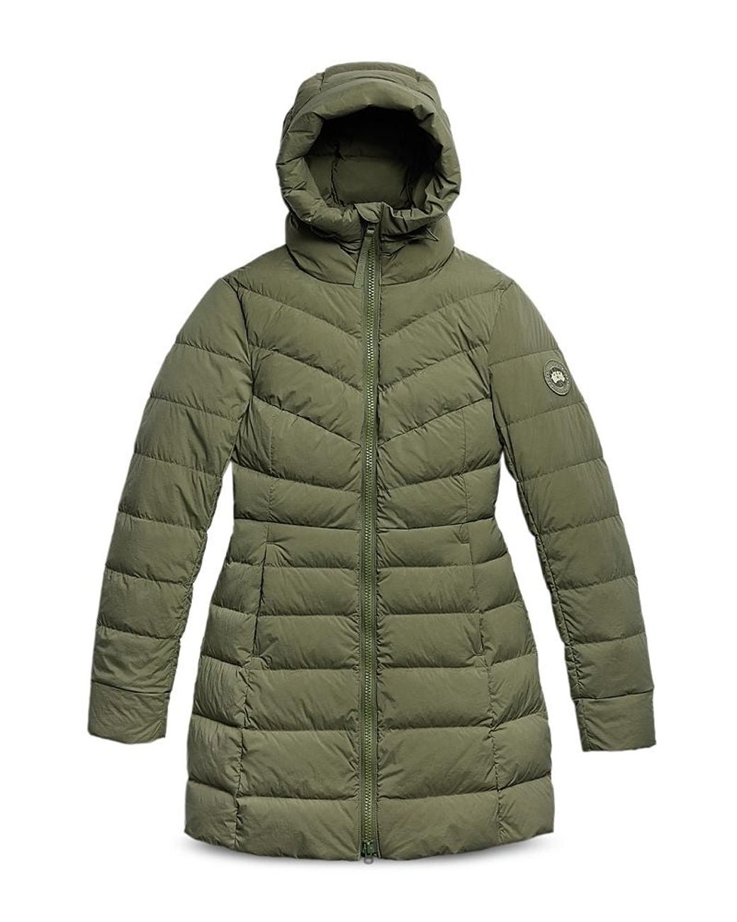Canada Goose Green Clair Down Mid Length Coat