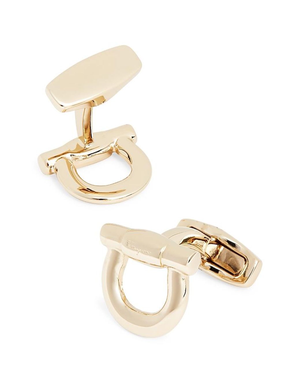 Ferragamo Metallic Gancini Cufflinks for men
