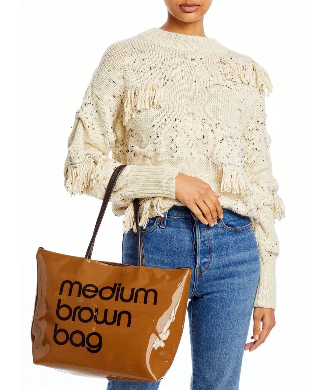 medium brown bag tote