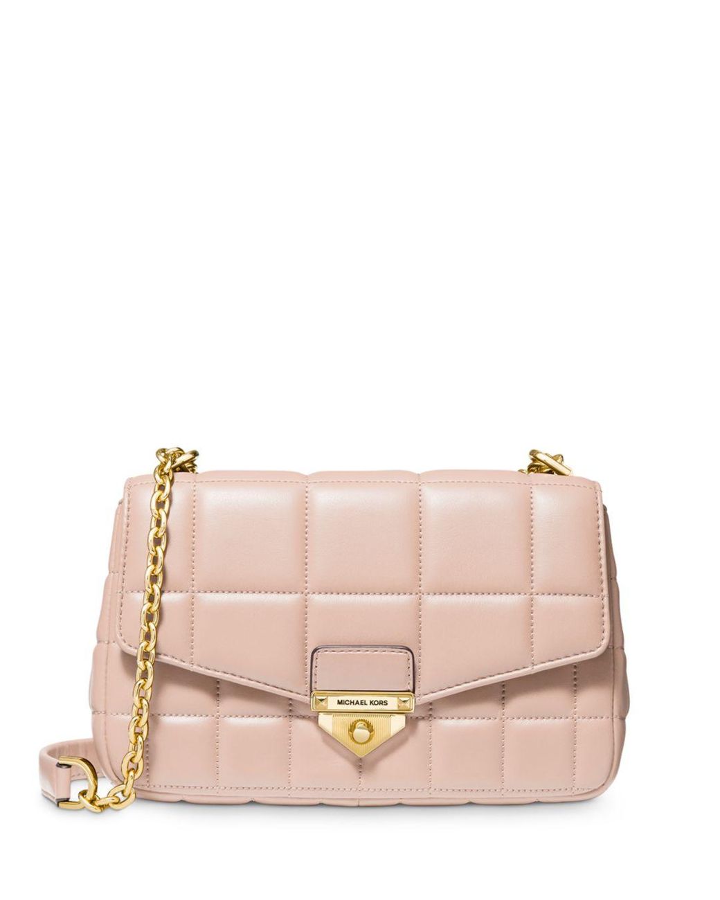 MICHAEL Michael Kors Soho Large Leather Shoulder Bag in Soft Pink (Pink ...
