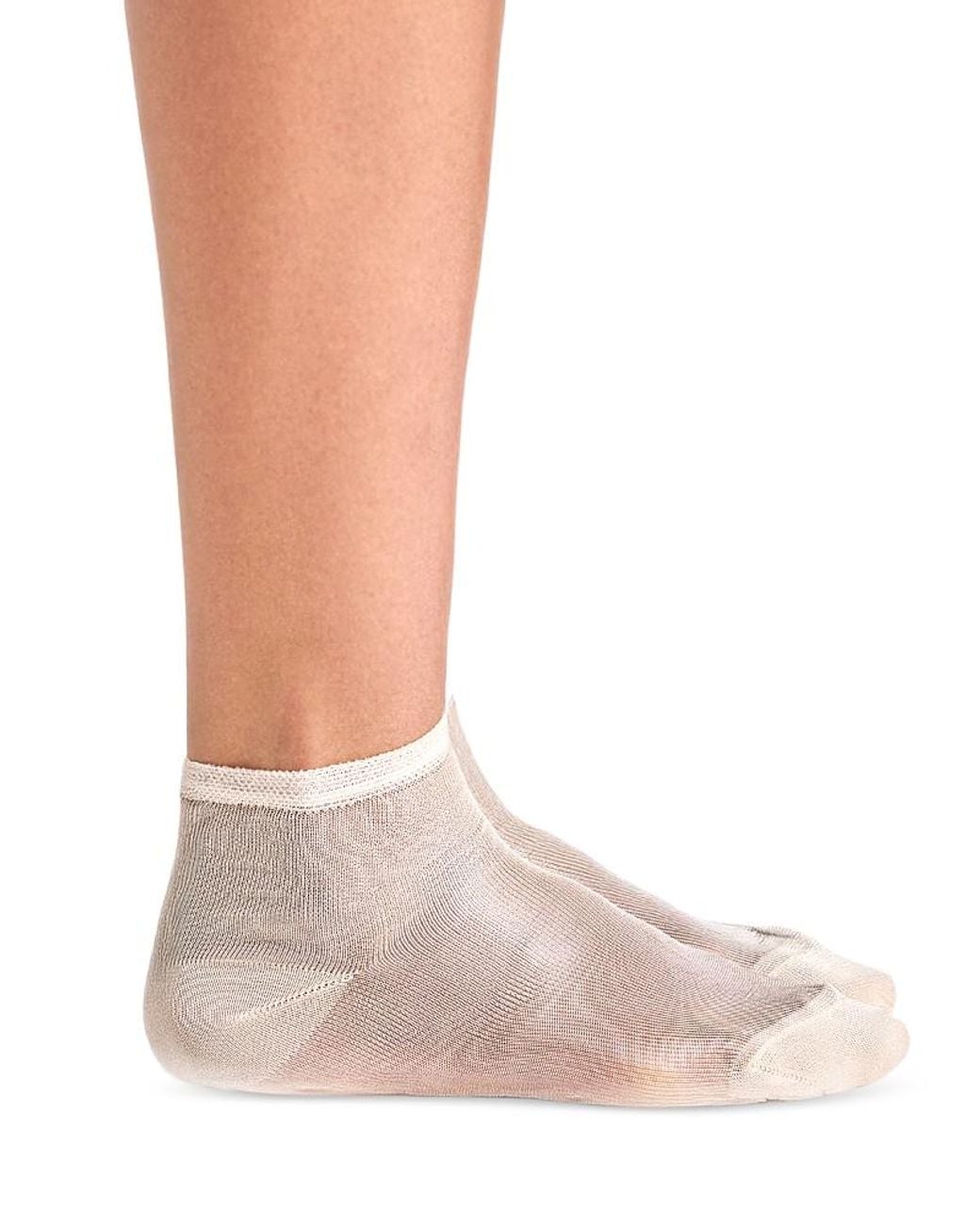 Stems White Hailey Silky Sheer Socks