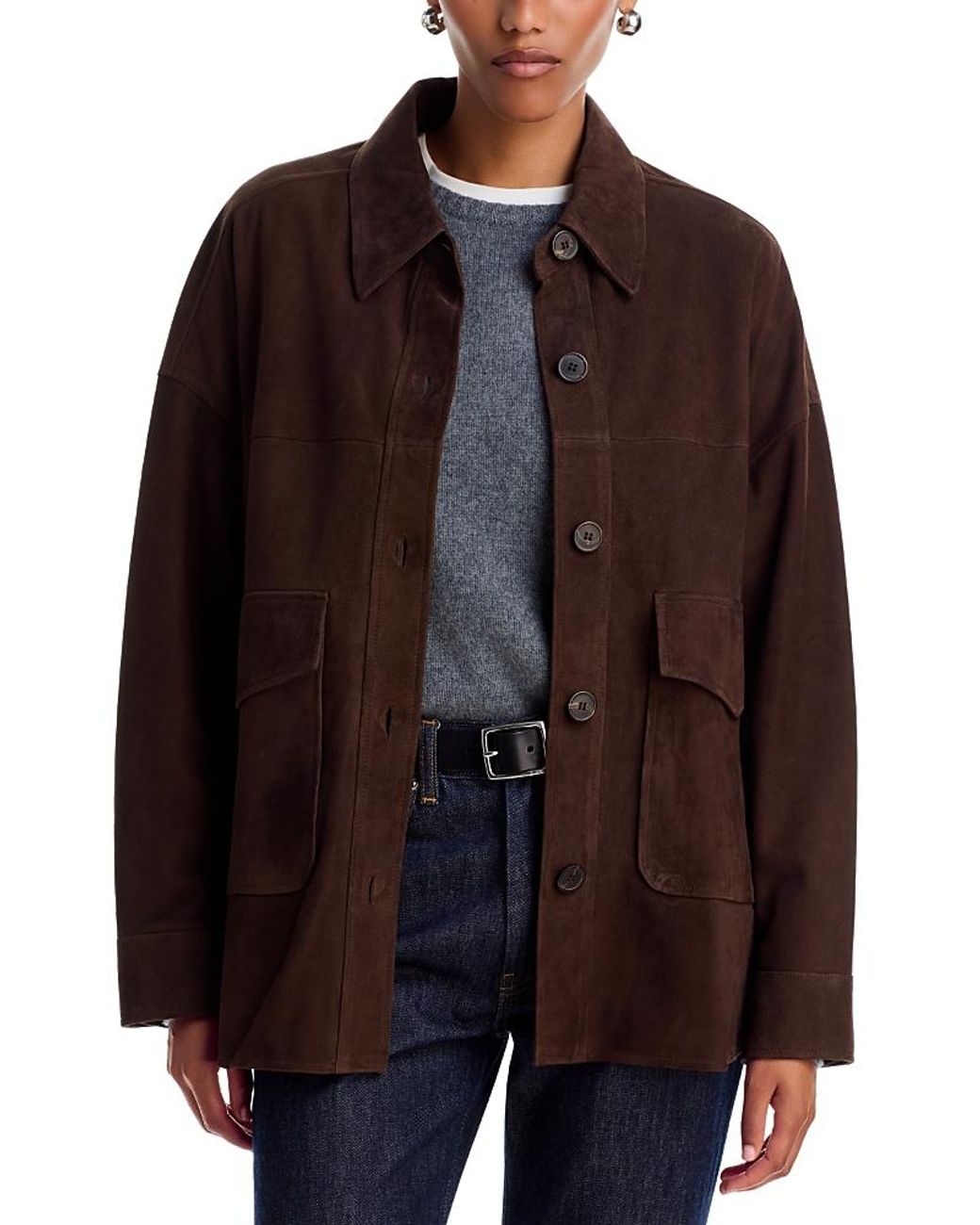 Arma Brown Kalee Lamb Suede Jacket