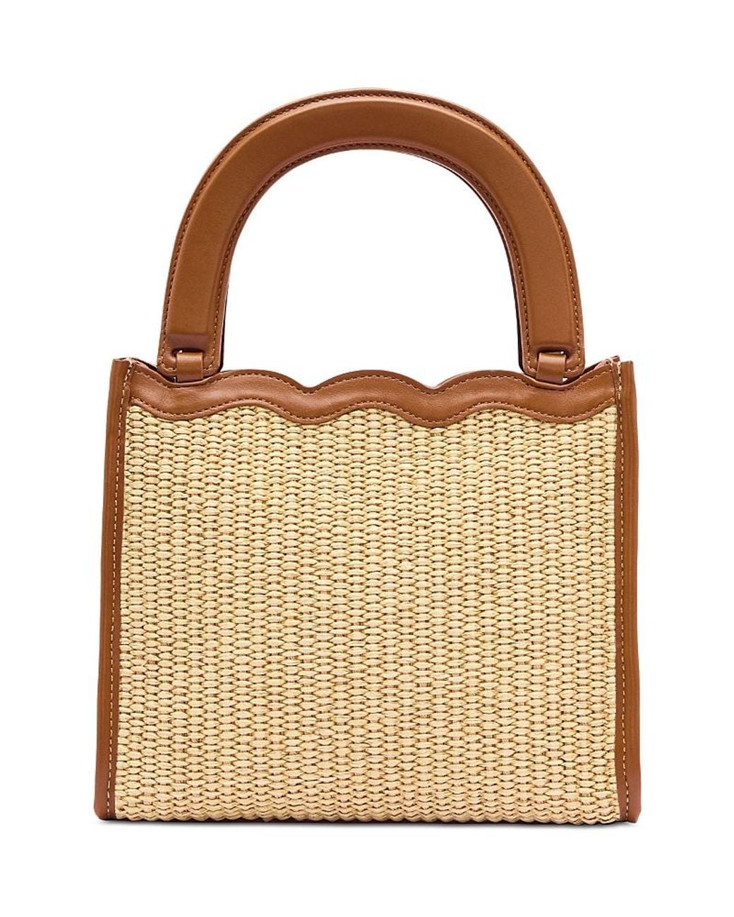 Reformation Brown Emma Raffia Mini Bag