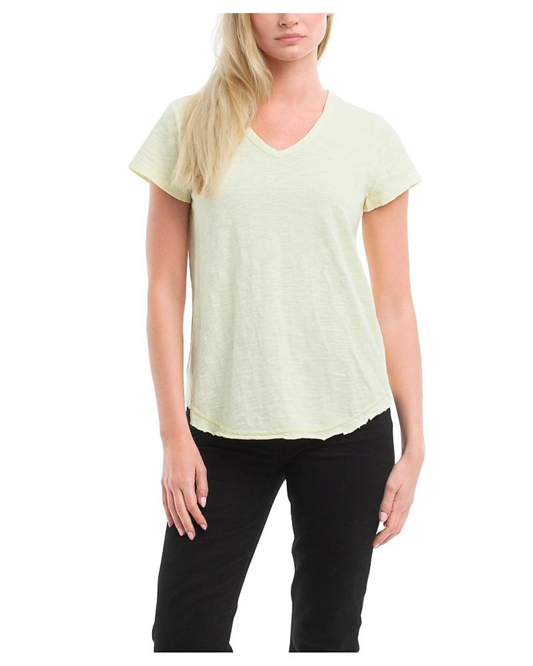 Wilt Natural Shrunken V-Neck Tee