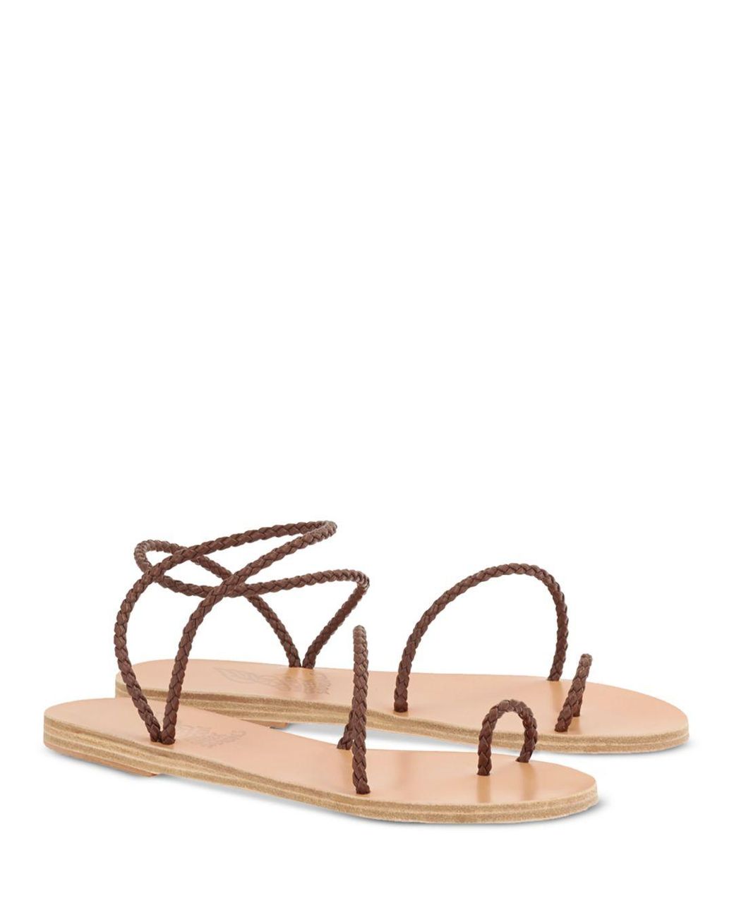 Ancient Greek Sandals Nima Strappy Toe Ring Sandals in Natural | Lyst