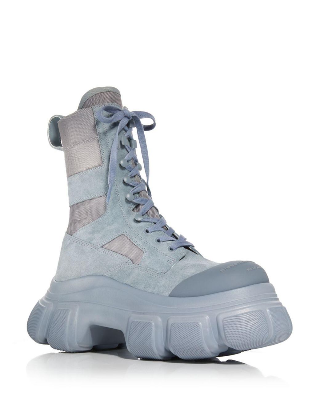 Alexander Wang Storm Lace Up Combat Boots in Blue | Lyst