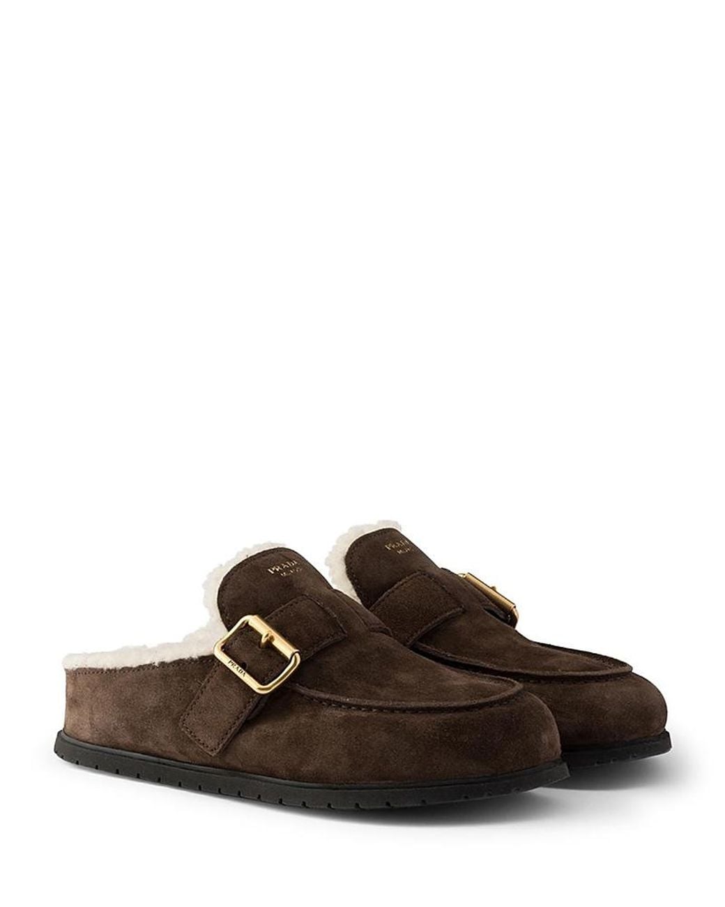 Prada Brown Suede Mules